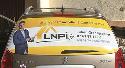 Photo utilisée dans une publicité sur voiture