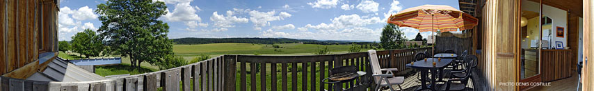 panoramique de la vue depuis un gîte